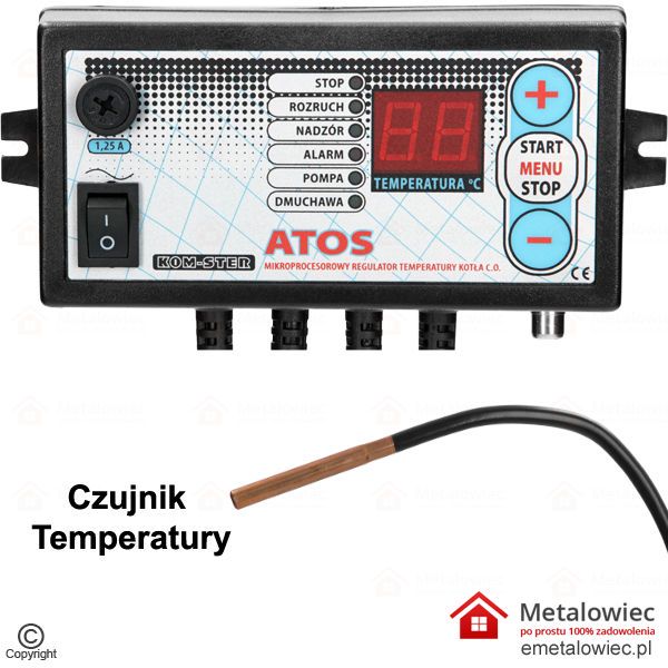 czujnik temperatury sterownik atos regulator temperatury