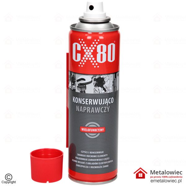 CX80 KONSERWUJĄCO NAPRAWCZY 250 ml spray preparat wielozadaniowy wielofuCX80 KONSERWUJĄCO NAPRAWCZY spray 1001 zastosowań preparat wielofunkcyjny 250 mlnkcyjny 1001 zastosowań