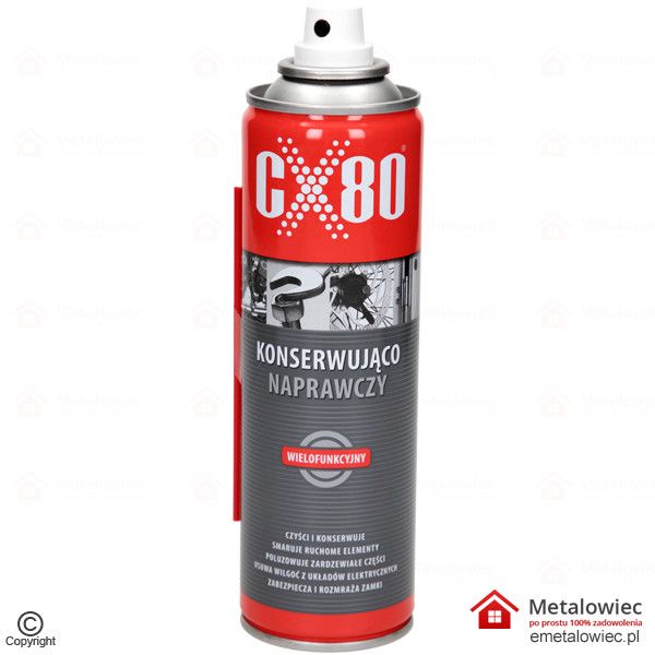 preparat wielofunkcyjny CX80 KONSERWUJĄCO NAPRAWCZY 250 ml spray wielozadaniowy 1001 zastosowań