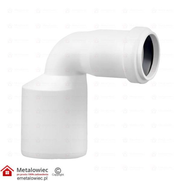 PVC Redukcja Kanalizacyjna biała fi-32 na 50 kąt 90