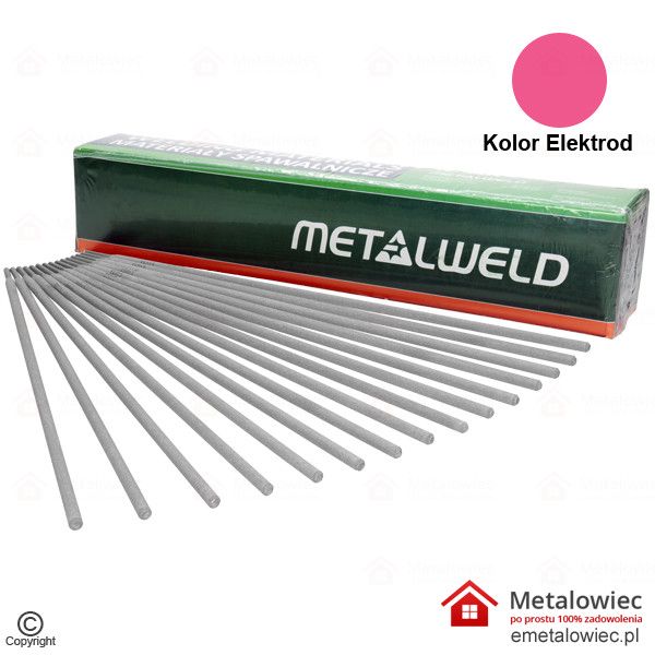 Elektrody Rutylowe RUTWELD 12 3.2x350 mm Różowe METALWELD Rutylowo Celulozowe otulina na elektrodach mma