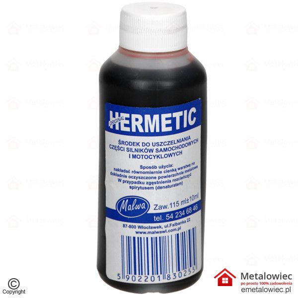 HERMETIC 115 ML Środek do uszczelniania części silników samochodowych i motocyklowych mocny silikon HERMETYK